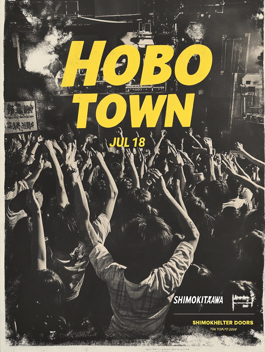 HOBO TOWN flyer / Jul 18 / Shimokitazawa Shelter